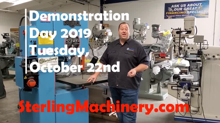 DoAll-Doall vertical bandsaw- Sterling Machinery Exchange Demonstration Day 2019-01