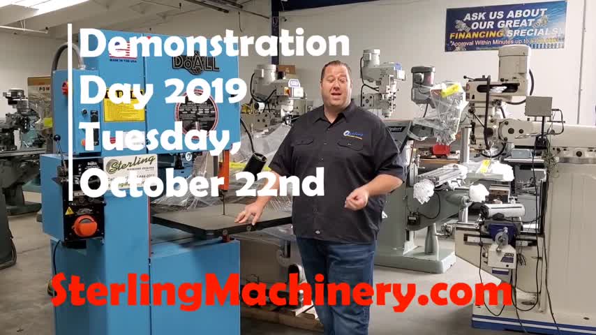 DOALL VERTICAL BANDSAW- STERLING MACHINERY EXCHANGE DEMONSTRATION DAY 2019