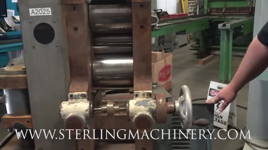 6-1/4" ROLLING MILL WITH BOSTON GEAR REDUCER, MDL. , BOSTON GEAR REDUCER, MDL. 4VW52, RATIO 300:1, #A2025