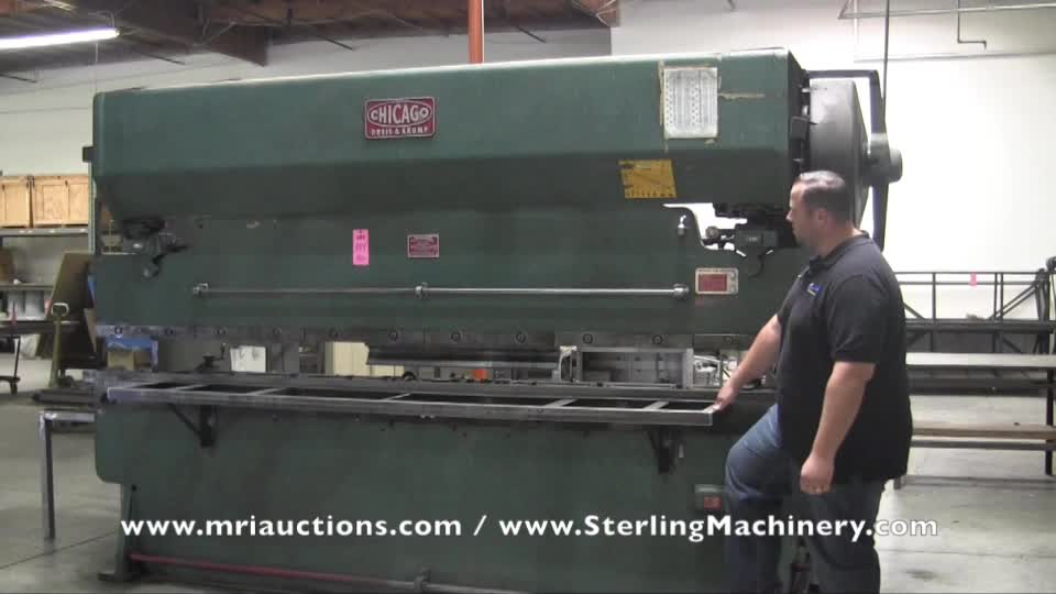 Pure-Aire-LOT #104 AUCTION:  June 26, 2014 PURE AIRE- Manufacturers of Cleanroom Workstations Auction Sterling Machinery: CHICAGO 1012L 90 TON X 12' PRESS BRAKE-01