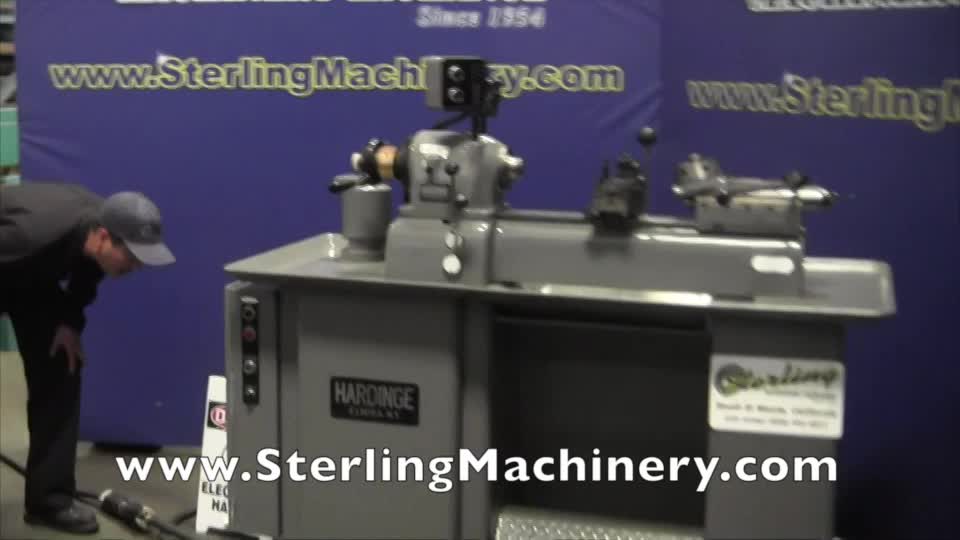 Hardinge-9 \"x 17\" Hardinge usado de alta velocidad de precisi�n superior Segunda Operaci�n Torreta Torno, MDL. DSM-59, Hardinge Tool Post, Double Tool Pase de diapositivas, precargado Ball Bearing Torreta-01
