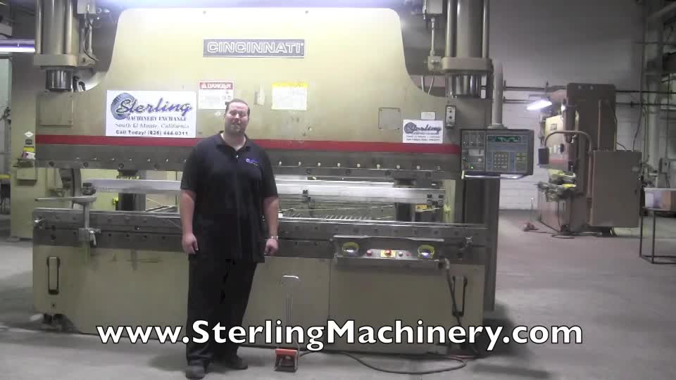 Cincinnati, Inc-230 Ton x 12\' Used Cincinnati 5 Axis Form Master II CNC Hydraulic Press Brake With (Extended Stroke), Mdl. 230FMII, Cincinnati Formaster II 5 Axis CNC Control, Bed Compensation Package, Dual Palm Control, Electric Foot Pedal, Extended Stroke & Shut Height-01