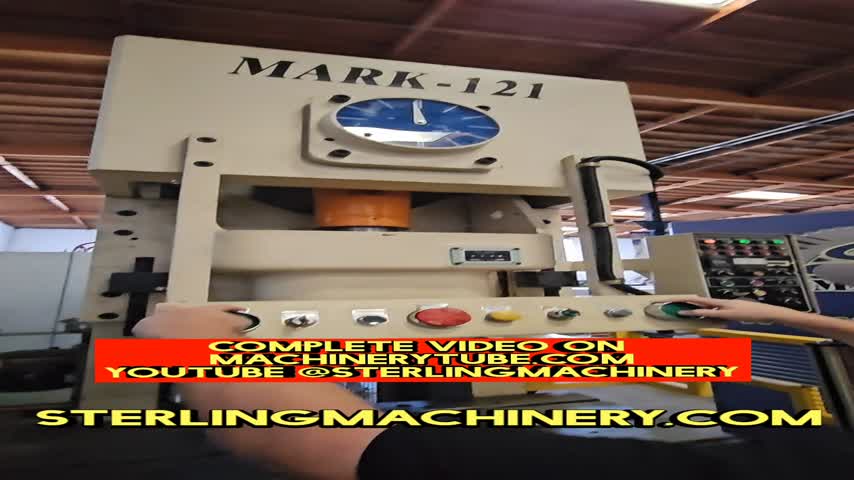 110 TON USED SUTHERLAND OBS GAP FRAME PUNCH PRESS, MDL. FCP 110, LIGHT CURTAIN, LUBRICATION SYSTEM, DUAL PALM BUTTONS, EMERGENCY STOP BUTTON, YEAR(1999) #A7077.