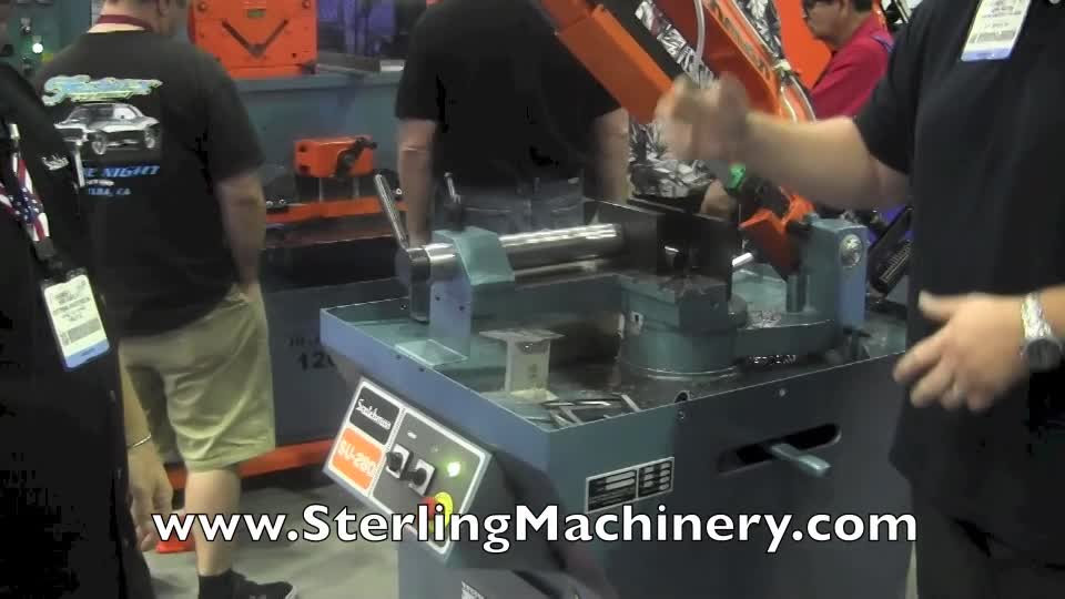 7\" x 11\" Brand New Scotchman Swivel Head Utility Metal Cutting Horizontal BandSaw, Mdl. SU-280, Quick Action Locking Vise, Miter Capability 30� Right, Blade Trigger Switch, Two Cutting Speeds (3-Phase Model), One Cutting Speed (1-Phase Model), Carbide Bla