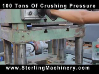 100 Ton Used Williams & White Four Post Hydraulic Press, Upacting Press, 23 1/2" x 16" Between Posts #4721