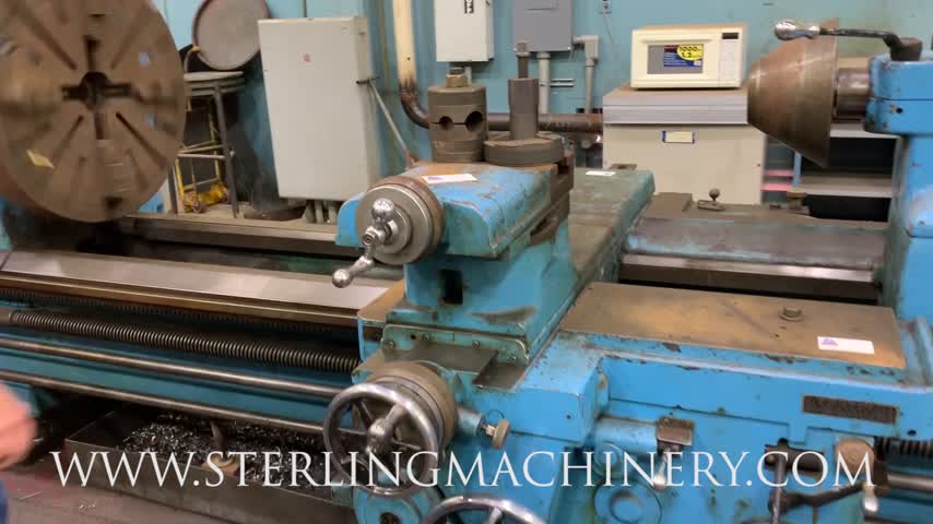 LEBLOND-25" x 168" Used Heavy Duty Leblond Engine Lathe, Mdl. 25", 33" Face Plate, 4 Jaw Chuck, Taper Attachment, Warnet Electric Clutch Brake Combo., Hardened & Ground Bed Ways, 2- Steady Rests, 4 Way Rapid Traverse,  #A5796-01