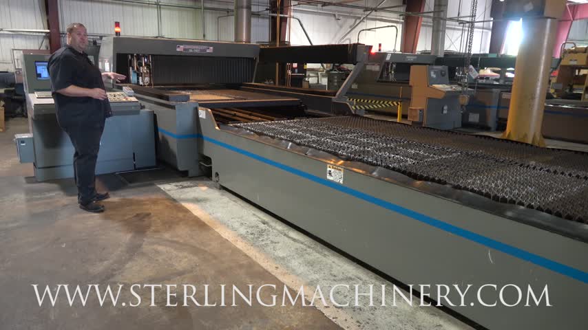 Cincinnati, Inc-Lot# 87 6� X 12�, 2002 CINCINNATI CL-707, 3500- WATT DUAL PALLET LASER CENTER, S/N 52718,  TABLES, ROFIN DC035 LASER, KOOLANT KOOLERS CHILLER, BEAM ON TIME 4442 HOURS-01