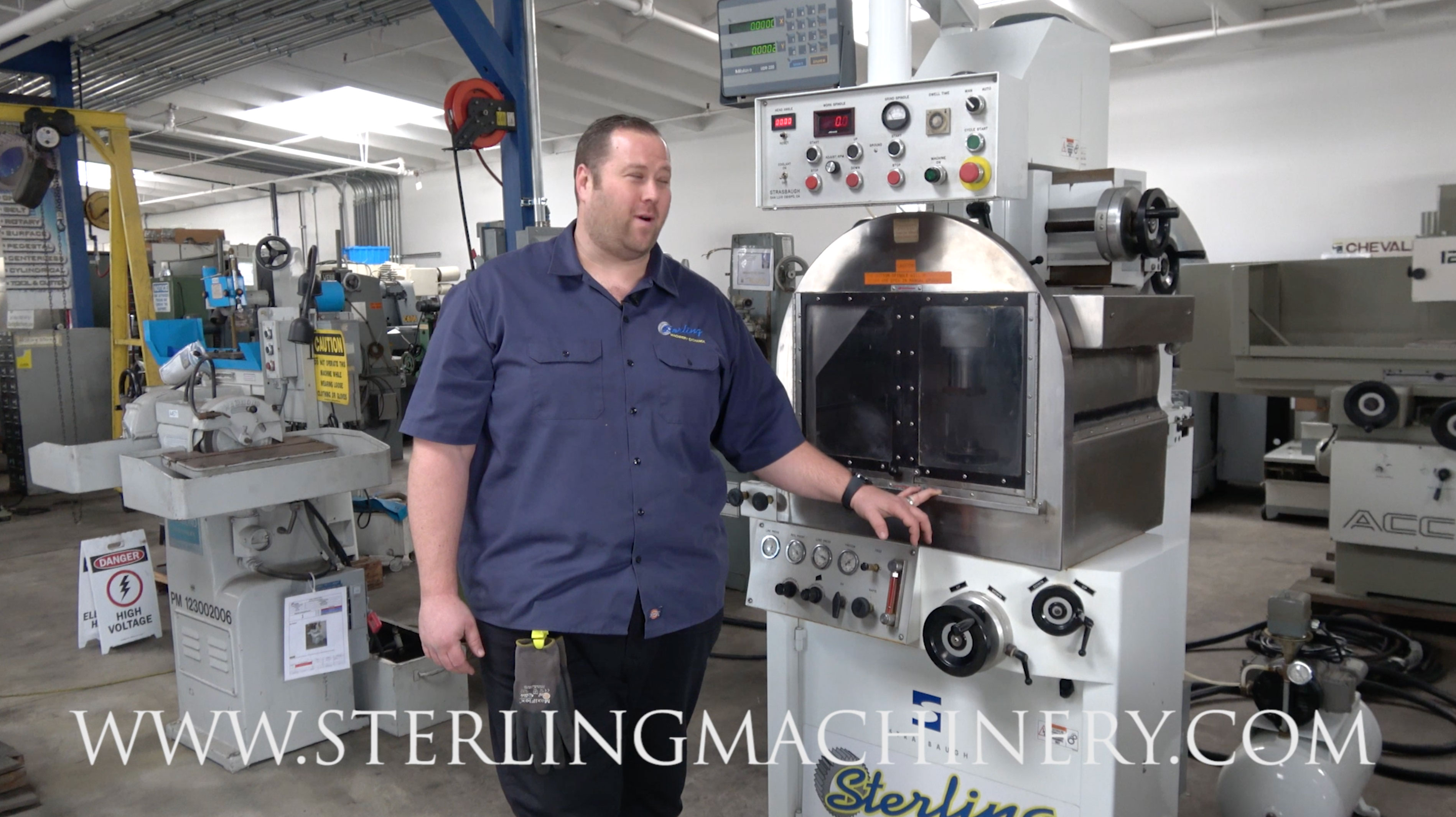 Strasbaugh-18" Used Strasbaugh Glass Grinder/Production Generator, Mdl. 7X, Strasbaugh Proprietary Pneumo-Hydraulic Spindle Feed System, Variable Speed Lower Spindle Drive, Digital Spindle Height Indicator, Stainless Steel Grinding Chamber, Stainless Steel Coolant S-01
