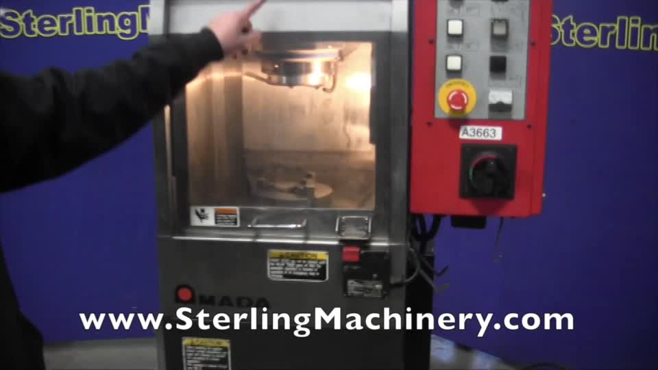 Amada-Spanish:  6.5 \"usados Amada Togu III sacador autom�tico & Die Grinder, MDL. Togu III, 6\" 3 Jaw Chuck, sistema de refrigeraci�n, DC Servo Motor, Gas Springs, caja del filtro, Mecanismo de soplado de aire, sistema de lubricaci�n autom�tica, (2005) # A3663-01