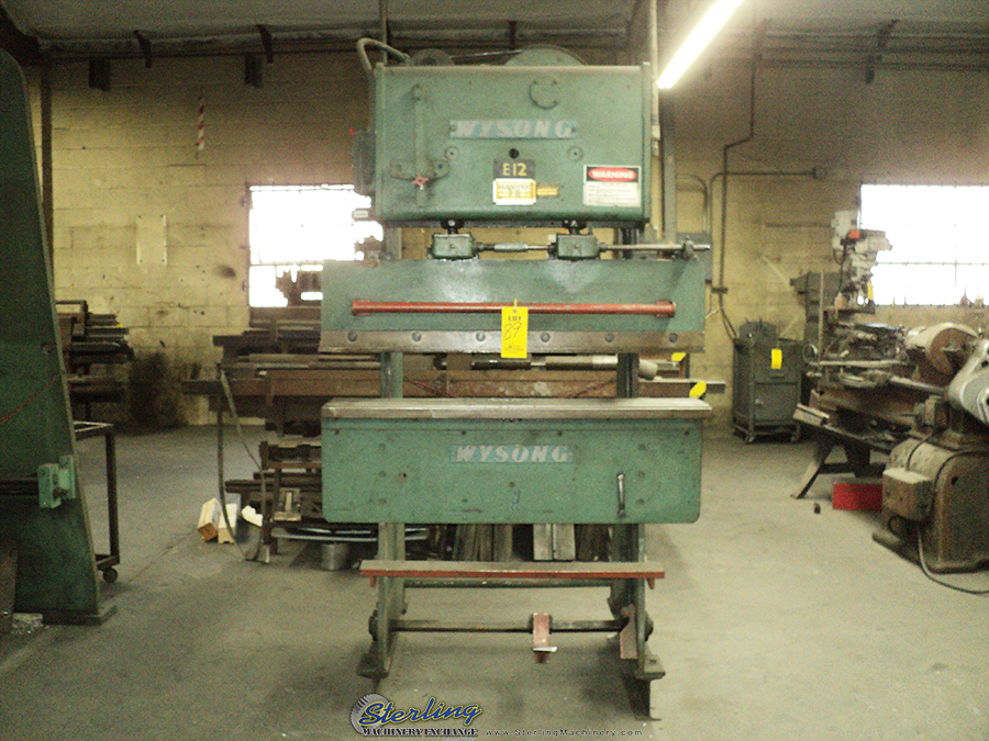 Wysong-LOT 89 PUBLIC WEBCAST AUCTION CUSTOM METAL FURNITURE & SHEETMETAL FABRICATION FACILITY Lot 89 - WYSONG 1636 POWERED SHEAR E12 36"X16 GAGE MODEL #1548 S/N: PB36-251-01