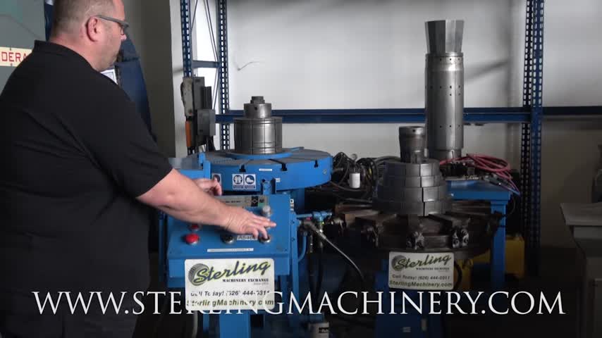 Grotnes-32" Used Grotnes Multi Segmented Expander For Ring Expansion on Appliance Housings, Bearing Retainer Rings, Blower and Fan Housings, Metal Containers to Heavy Jet Engine Rings, Glangers and Motor Generator Frames and Pipe Couplings, Mdl. 4-HE-10, Grotnes Pedestal Control, Emergency Stop, Timer, Die #11197,  #A5469-01