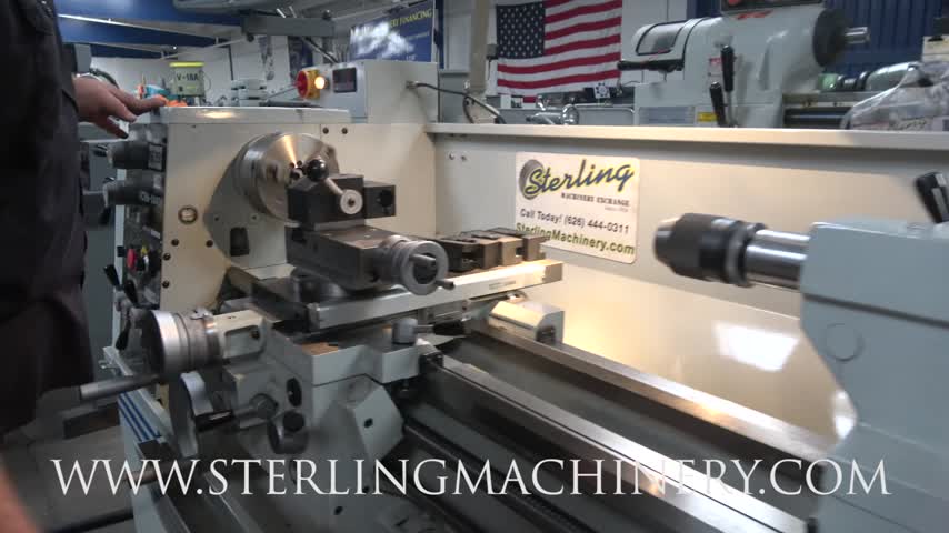 Acra-14"/20" x 40" Used Acra Gap Bed Engine Lathe With Precision AC Inverter Drive (Like New Condition), Mdl. 1440SVS, Foot Brake, Sino 2 Axis Digital Readout, Precision A/C Variable Speed Drive with Indicator, Chip Pan, Splash  Guard, Machine Is LIKE NEW COND-01