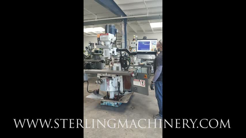 Acra-10" X 54" USED ACRA CNC VERTICAL MILLING MACHINE W/ 3 AXIS CNC SERVO DRIVE SYSTEM, MDL. AM4V, CENTROID M400, 4 AXIS CNC CONTROL, COOLANT SYSTEM, CHIP PAN, VISE, MIST COOLANT SYSTEM, AUTO LUBRICATION SYSTEM, WORK LIGHT, POWER DRAWBAR, CHIP SHIELD, #A5489-01