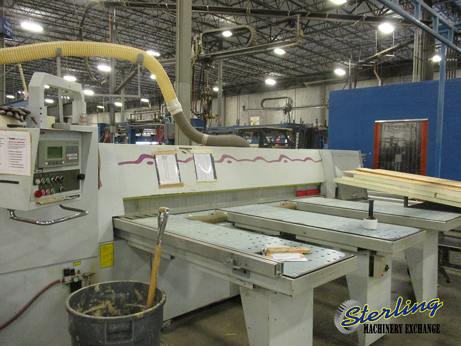 Homag-3.5" x 125" Used Homag Espana "All Cut" CNC Panel Saw, Mdl. CH12/32/32, Homatic NC16 SPS Positioning Controller, Air Flotation Tables, Cross-Cut Fence for Angular Cut, Saw Carriage Hood, Pressure Beam, Program Fence with Clamps,  #A4366-01