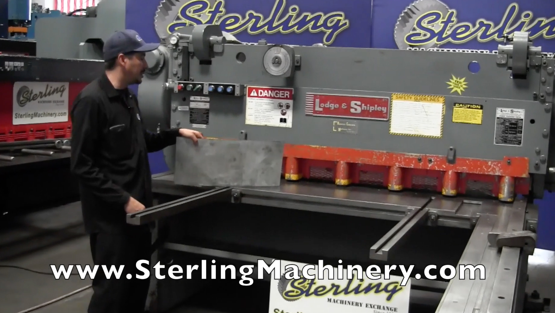 Lodge & Shipley-3.16 "x 6" Usado Lodge & Shipley pesado el�ctrico de alta resistencia mec�nica Squaring Shear, MDL. 0306-AB, Front Operado Poder Volver v�a con indicador, el pedal del pie, del pie del pedal, Brazo de Escuadra, Bijur autom�tico de aceite de lubricaci�n, #-01
