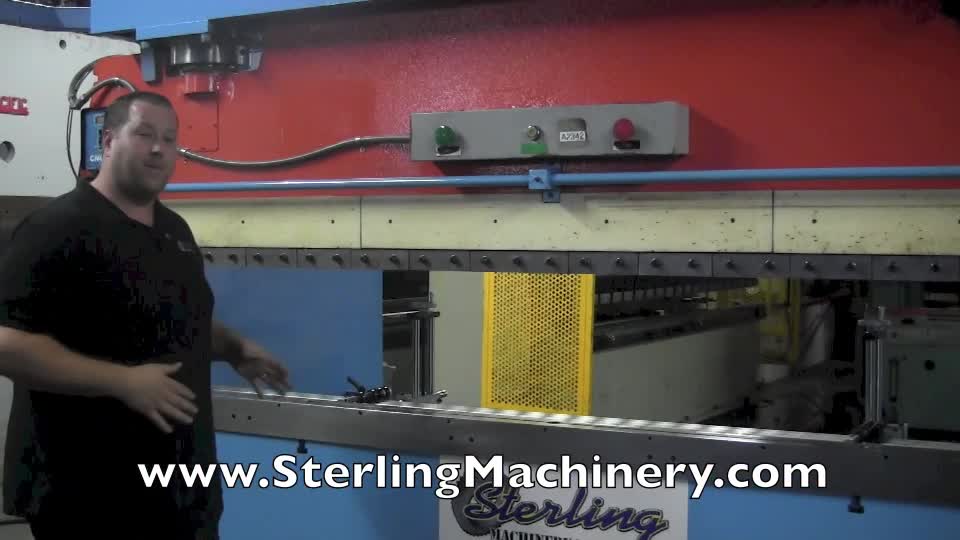 200 TON X 12\' USED ATLANTIC HYDRAULIC PRESS BRAKE, MDL. HD200-12-10, DUAL PALM CONTROL ON RAM, BRAND NEW HYDRAULIC CYLINDER SEALS \