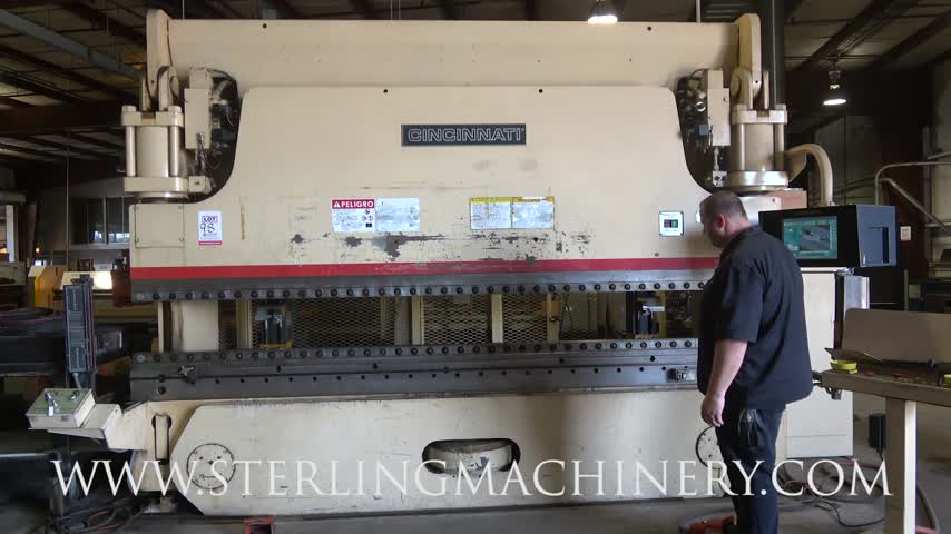 CINCINNATI 230AFX12 CNC HYDRAULIC PRESS BRAKE, S/N 49534, 230 TON X 14', TOP & BOTTOM CLAMPING, UPGRADED PROFORM CONTROL, MAIN DRIVE ONLY HOURS 2391