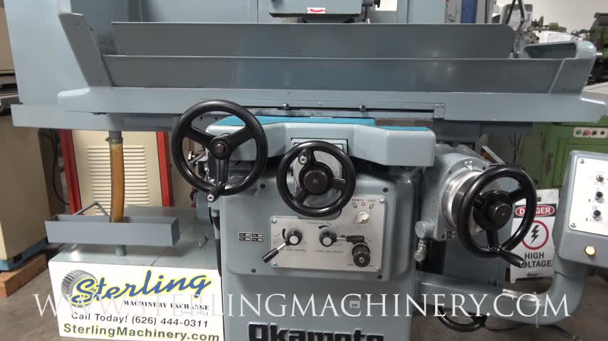 OKAMOTO-8 "x 20" Rectificadora hidr�ulica de superficie Okamoto Semi-Auto, Mdl. 802A, O.S. Mandril magn�tico de Walker con el regulador, luces del trabajo, sistema del refrigerante, # A4872 Como nuevo. �Super limpio!-01