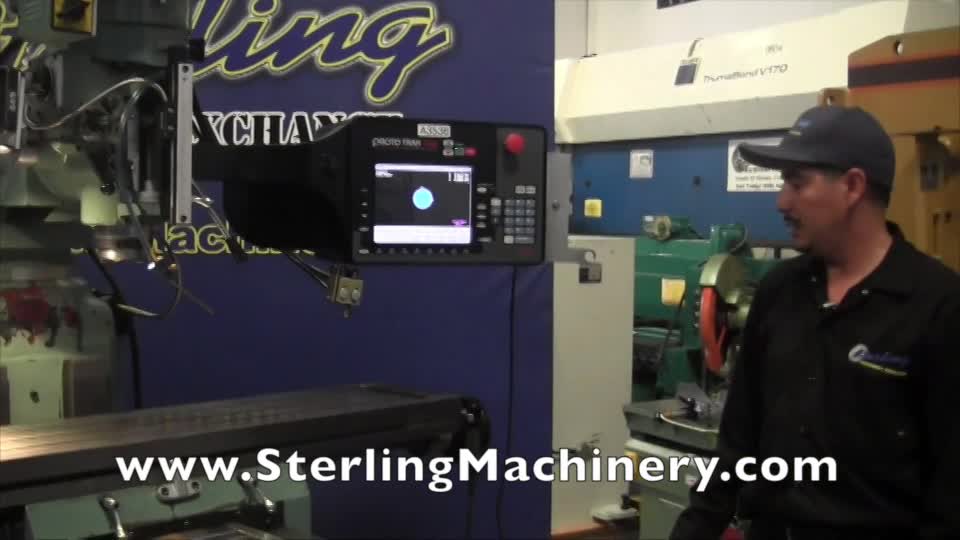 10 \"x 50\" usado Trak CNC 2 rodilla Eje Vertical Mill, MDL. Trak K4S, Prototrak Controller SM con Joy Stick Mist refrigerante, sistema de lubricaci�n autom�tica, Maxi Torque-Rite Poder Dibujar Bar, luz de trabajo, la rodilla Power Feed, Chip Pan, A�o (2003