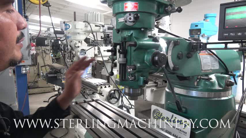 Grizzly-9 "x 42" Usados Grizzly Vertical Mill Machine, Mdl. G4027, DRO de 2 ejes, alimentaci�n de mesa X, # A4845-01