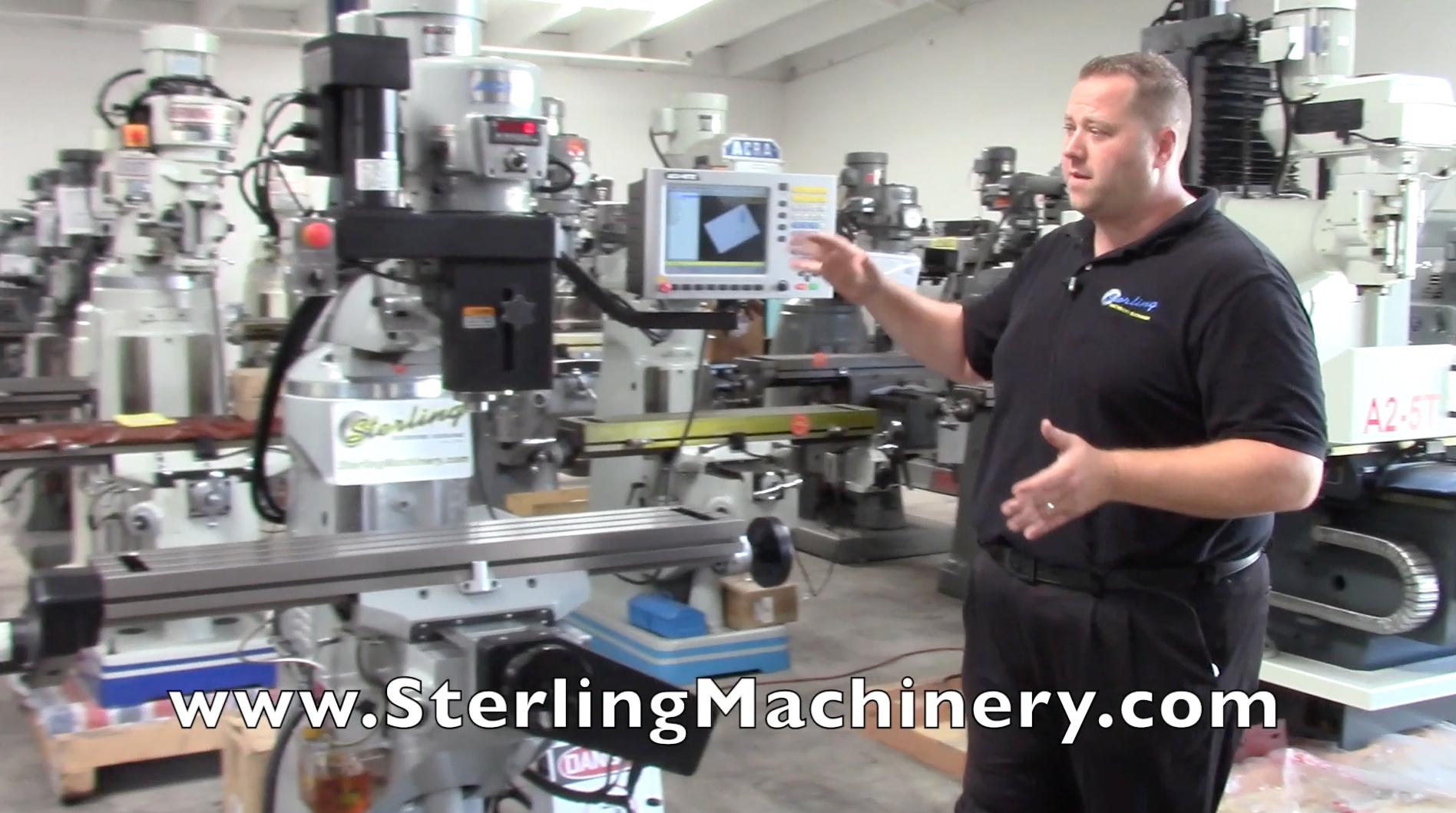 Acra-Sterling Machinery Annual Demo Day 2015 9" x 50" Brand New Acra MillPower CNC Vertical Mill 3 Axis CNC, Mdl. LCM-50 MillPWR 3AX, Milled Oil Grooves, Hard Chrome Ways, Hand Scraped Saddle, Meechanite Casting, ABEC-7 Spindle Bearings, One Shot Lube System,-01