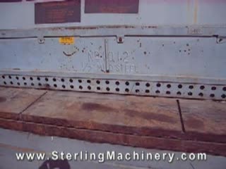 1/2" x 12' Niagara Power Shear, Mdl. 1012,Rear Operated Manual Back Gauge, Front Supports, All Above Ground. Low Profile Machine#7092 www.SterlingMachinery.com