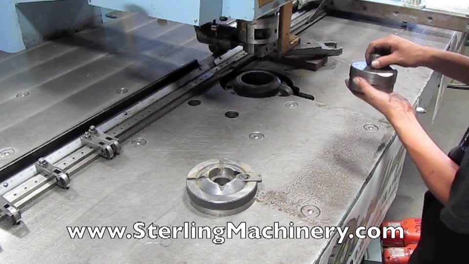 Estreline Whitney-30 Ton Used Whitney Hydraulic Single End Fabricating Punch, Mdl. 635-A, Duplicator Attachment, Digital Readout, Quick Change Tooling, Cabinet of Tooling #A1348-01