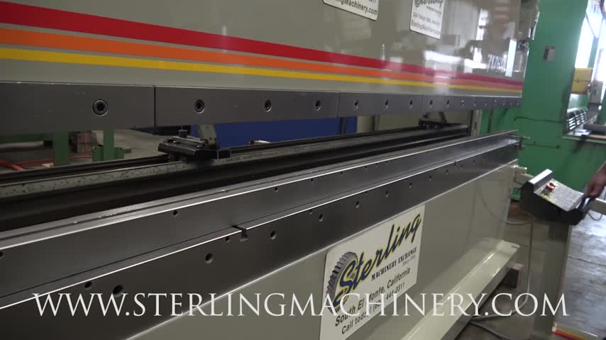 Used Accurpress CNC Hydraulic Press Brake (3 Axis CNC Press Brake Including R Axis), Mdl. 717514, Die Rail, All Gauges, Foot Pedal, ETS Pedestal Control, Accurpress CNC ETS3000 Control, X and R-Axis Backgauge,  Year (2004)  #A6386