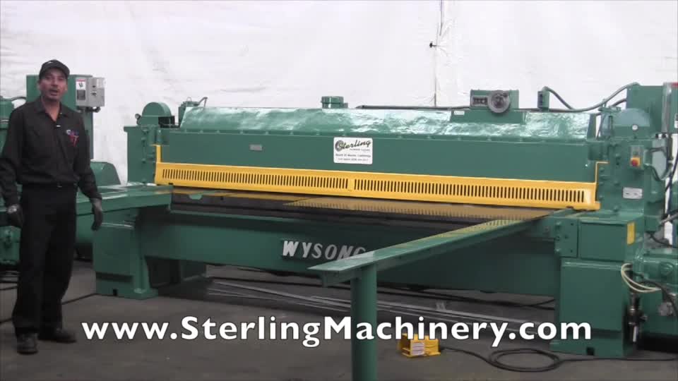 Wysong-1/4 \"x 10 \'Used wysong Poder Squaring Shear,. Mdl 1/4\" x 10\', Aire viaje Mec�nica Embrague, Front Operated Poder Volver v�a, Auto Lube, pedal del pie, parada de emergencia, # A1732  Para comprar o vender m�quinas nuevas o usadas para la venta por favor vi-01