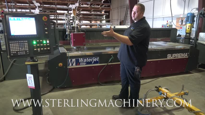 Mitsubishi-Lot# 83 5� X 10� TABLE, 2010 MITSUBISHI SUPREMA, S/N 30030,  KMT �S50� 60 KPSI INTENSIFIER, EBBCO FILTRATION, ABRASIVE HOPPER W/ PUMP, MITSUBISHI M700 CONTROL, METACAM 20 NESTING SOFTWARE, COLLISION SENSOR, TAPER COMPENSATION, ABRASIVE REMOVAL SYSTEM, ONL-01