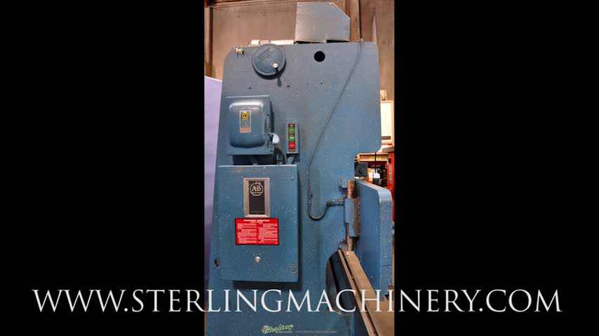 Chicago-25 Ton x 8' Used Chicago Mechanical Press Brake, Mdl. 285, Front Operated Manual Back Gauge With Indicator, Manual Ram Adjustment, One-Shot Lube System, Foot Treadle, Mechanical Clutch, Baldor Motor, #A2760-01