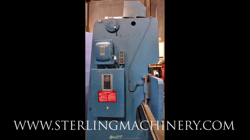 25 Ton x 8' Used Chicago Mechanical Press Brake, Mdl. 285, Front Operated Manual Back Gauge With Indicator, Manual Ram Adjustment, One-Shot Lube System, Foot Treadle, Mechanical Clutch, Baldor Motor, #A2760