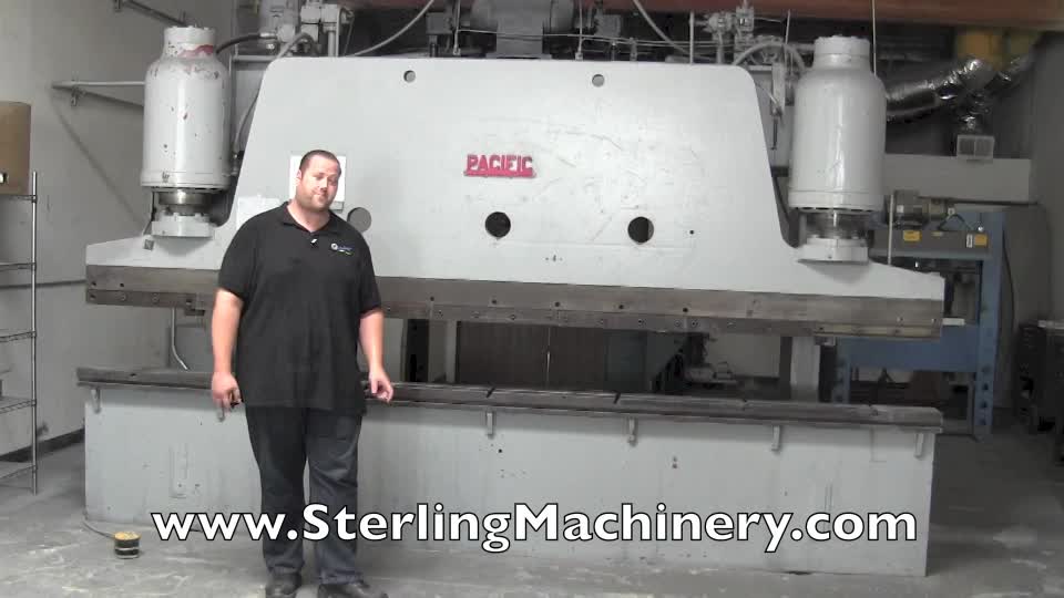 Pacific-150 Ton x 14\' Used Pacific Heavy Duty Hydraulic Press Brake with (HUGE 38\" Deep Throat ), Mdl. K - 150 - 14, Micro Switch Stroke depth Control, Electric Foot Pedal, Note: This Machine Requires A Pit,  #A2981 **LOCATED IN ROSEMEAD,CA**-01