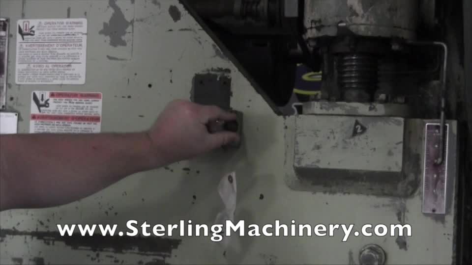150 TON X 6\' USED CYRIL BATH CO. HEAVY DUTY AIR-TRIP MECHANICAL PRESS BRAKE, MDL. 150-4, DUAL PALM CONTROL, AUTO-LUBE SYSTEM, MOTORIZED RAM ADJUSTMENT WITH INDICATORS, FRONT OPERATED MANUAL BACK GAUGE, AIR TRIP MECHANICAL CLUTCH, FOOT PEDAL, #A1986