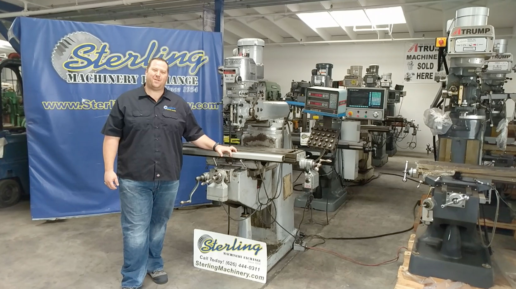 BRIDGEPORT-10" x 48" Used Bridgeport Variable Speed Vertical Mill W/ Wells Base, Mdl. Series 1, Acurite III 2 Axis Digital Readout System, X Table Power Feed, Z Axis (Knee) Power Feed, One Shot Lube System, Coolant Pump, Work Light, Collets and Collet Holder, Drill-01