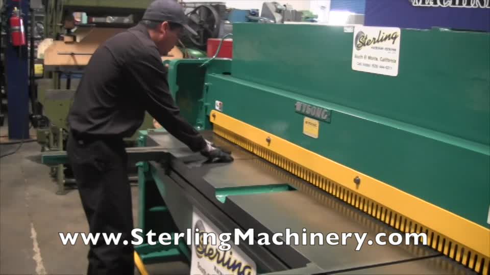 De 3/16 \"x 8\", utilizadas wysong Heavy Duty Poder Cortante, Mdl. 1096-HD, volante de gran tama�o, Heavy Duty Cuchillo Bar, Heavy Duty Gear Box, Foot Pedal, Rear Operado Gauge Volver Manual, # A2715