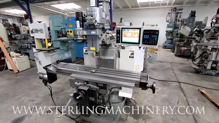 BRIDGEPORT-11" X 58" USED BRIDGEPORT SERIES 1 EZ TRAK II 3 AXIS CNC MILLING MACHINE, MDL. SERIES 1 EZ TRAK, EZ TRAK 3 AXIS CNC CONTROL, CHROME AND SCRAPED WAYS, BIJUR AUTO LUBE SYSTEM, POWER DRAW BAR, WORK LIGHT, #A6120-01