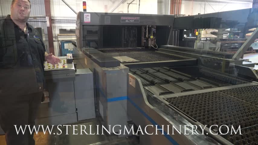 Cincinnati, Inc-Lot# 86  5� X 10�, 2002 CINCINNATI CL-707, 3500- WATT DUAL PALLET LASER CENTER, S/N 52718,  TABLES, ROFIN DC035 LASER, KOOLANT KOOLERS CHILLER, BEAM ON TIME 4442 HOURS-01