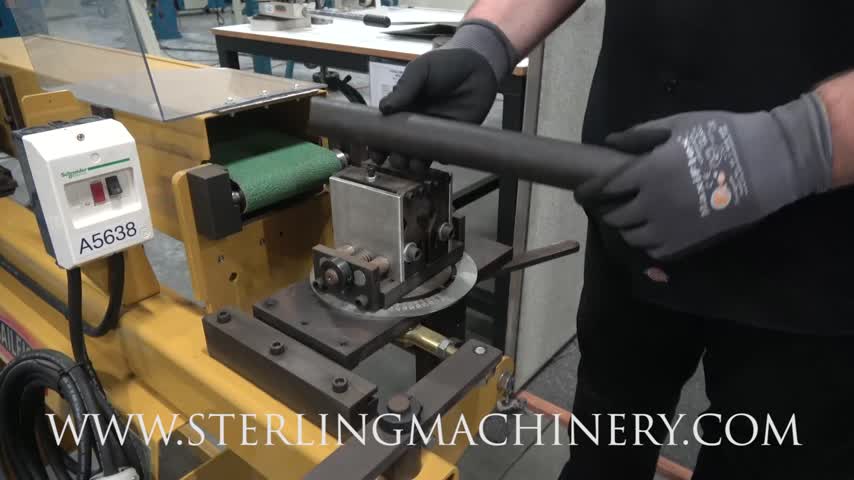 3" Brand New Baileigh Abrasive Belt Notcher, Mdl. TN-600, 6" Abrasive Type Notcher, Utilizes 4" or 6" Belts, Lever Feed with Adjustable Stop, 1-1/4" Pipe Size Mandrel, Quick Release Vice, 220V, Lifetime Technical Support via Telephone,  #SMTN600