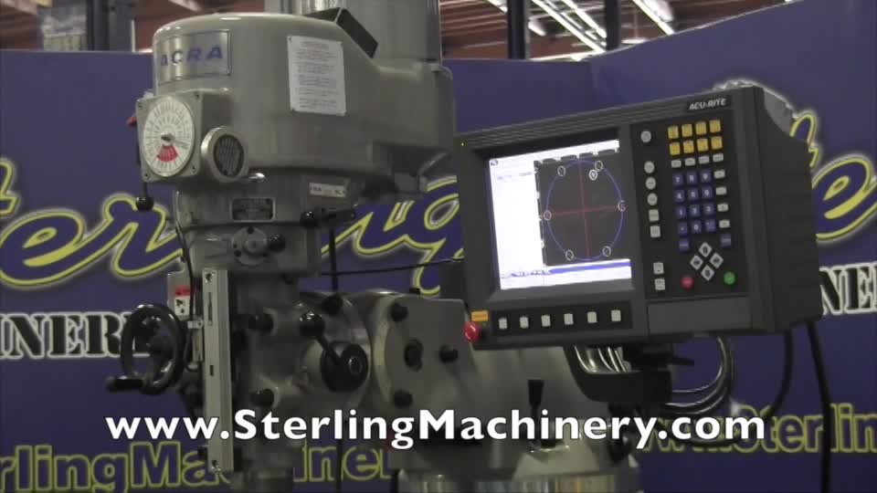 9 \"x 50\" Brand New Acra MillPower CNC Vertical Mill, Mdl. LCM-50 MillPWR 2AX, fresado de ranuras de aceite, Hard Chrome Caminos, Mano raspada de una silla, Meechanite Fundici�n, ABEC-7 husillo Rodamientos