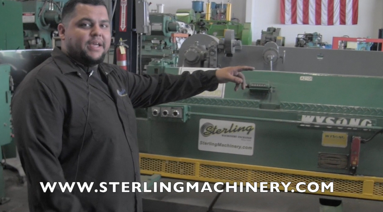 Wysong-3/16 "x 6 'Se utiliza wysong" pesado MARCO DE SERVICIO "Power Plaza Shear, MDL. 772, frente Operado de precisi�n Volver v�a, autolubricaci�n, # A2105-01