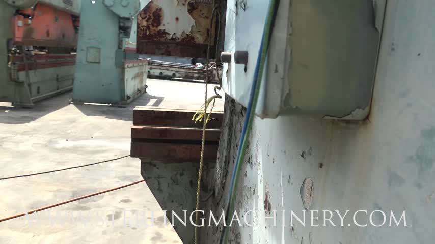 240 TON X 16' USED STEELWELD MECHANICAL PRESS BRAKE, MDL. H3 1/2-12 (M), MECHANICAL CLUTCH & BRAKE, FULL LENGTH FOOT TREADLE, POWER RAM ADJUSTMENT, AUTOMATIC LUBRICATION, FULL ELECTRICS, CLEANED & CYCLED, NOTE: MACHINE IS FLUSH FLOOR-DOES NOT REQUIRE PIT,