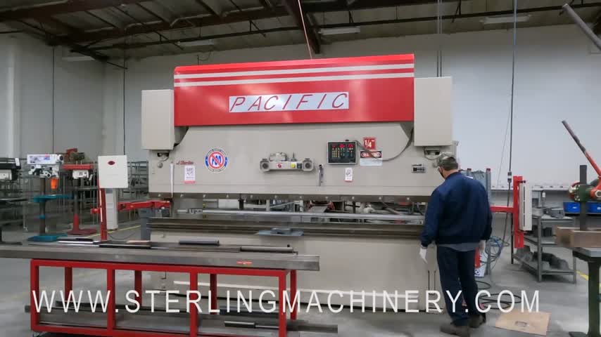 110 Ton x 12' Pacific Hydraulic Press Brake , Mdl. J110-10, Autogauge CNC 100 Control, Triad Eagle Eye Protection,  #A6758