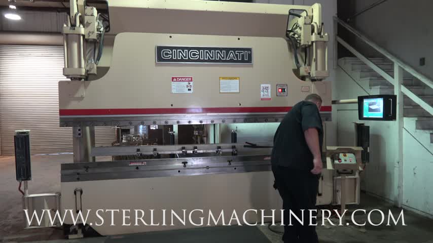 CINCINNATI 90PFX10 CNC HYDRAULIC PRESS BRAKE, S/N 52801, 90 TON X 12', UPGRADED PROFORM CONTROL, MAIN DRIVE ONLY HOURS 2384