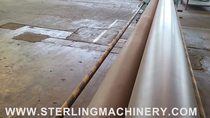 12 Ga. x 16' Used Montgomery Hydraulic Initial Pinch Plate Roll, Mdl. 192-16H, Centered Roll Support, Power Rear Roll Adjustment W/Indicators, Pedestal Control, Quick Pedal Control, Manual Front Operated Rear Roll Adjustment, Hydraulic Drop End, #A7044