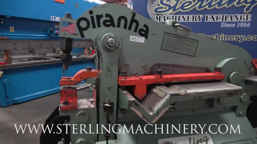 PIRANHA-50 Ton, Used Piranha Hydraulic Ironworker, Mdl. P2, A5771-01