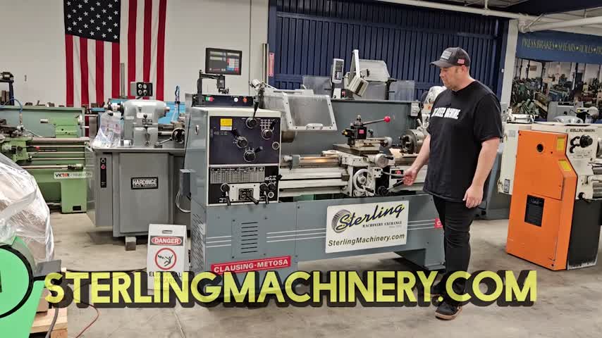 Clausing-17"/26" X 45" Used Clausing Metosa Engine Lathe (Great Condition), Mdl. C1745SS, 7-1/2"- 3 Jaw Chuck,, Chuck Guard, Quick Change Tool Post & Holders, Micro-Carriage Bed Stop, Rear Splash Guard, Work Light, Drill Chucks and Centers, Newall 2 Axis Dro, Emergency Stop Within Easy Reach Of The Operator, 10"- 3 Jaw Chuck, #P1060-01