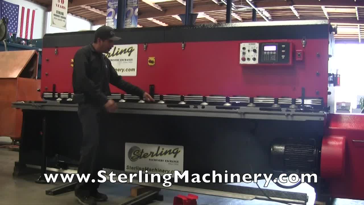 Amada-1/4 "x 10" Usado Amada energ�a mec�nica Shear con control mejorada, MDL. M-3060, Front Operado Poder Volver v�a w / pulgada y m�trica de lectura, Plaza de Armas, frente Soporta, Uno-Lube Sistema, Energ�a pedal, Extra Blades, # A3669-01