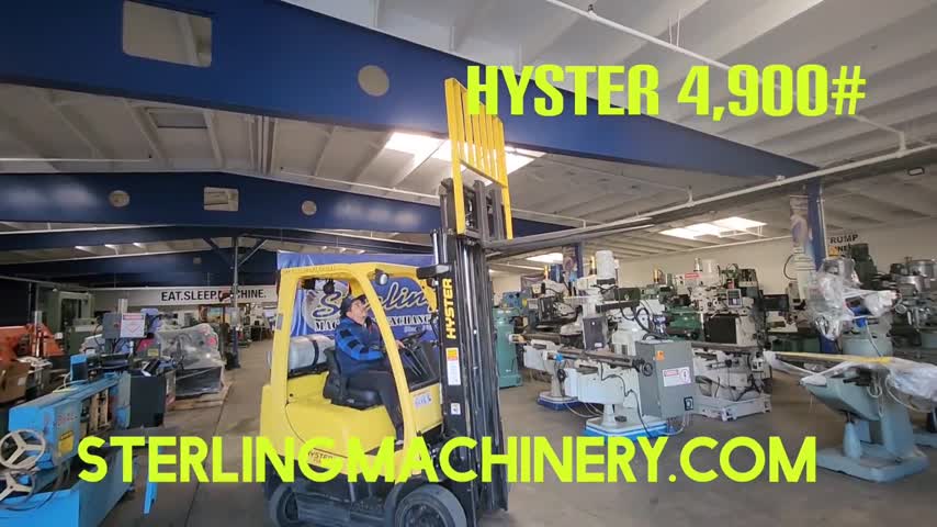 Hyster-4,900 lbs Used Hyster Propane Forklift, Mdl. S50FT, Side Shifter, Two Stage Mast, #A6961-01