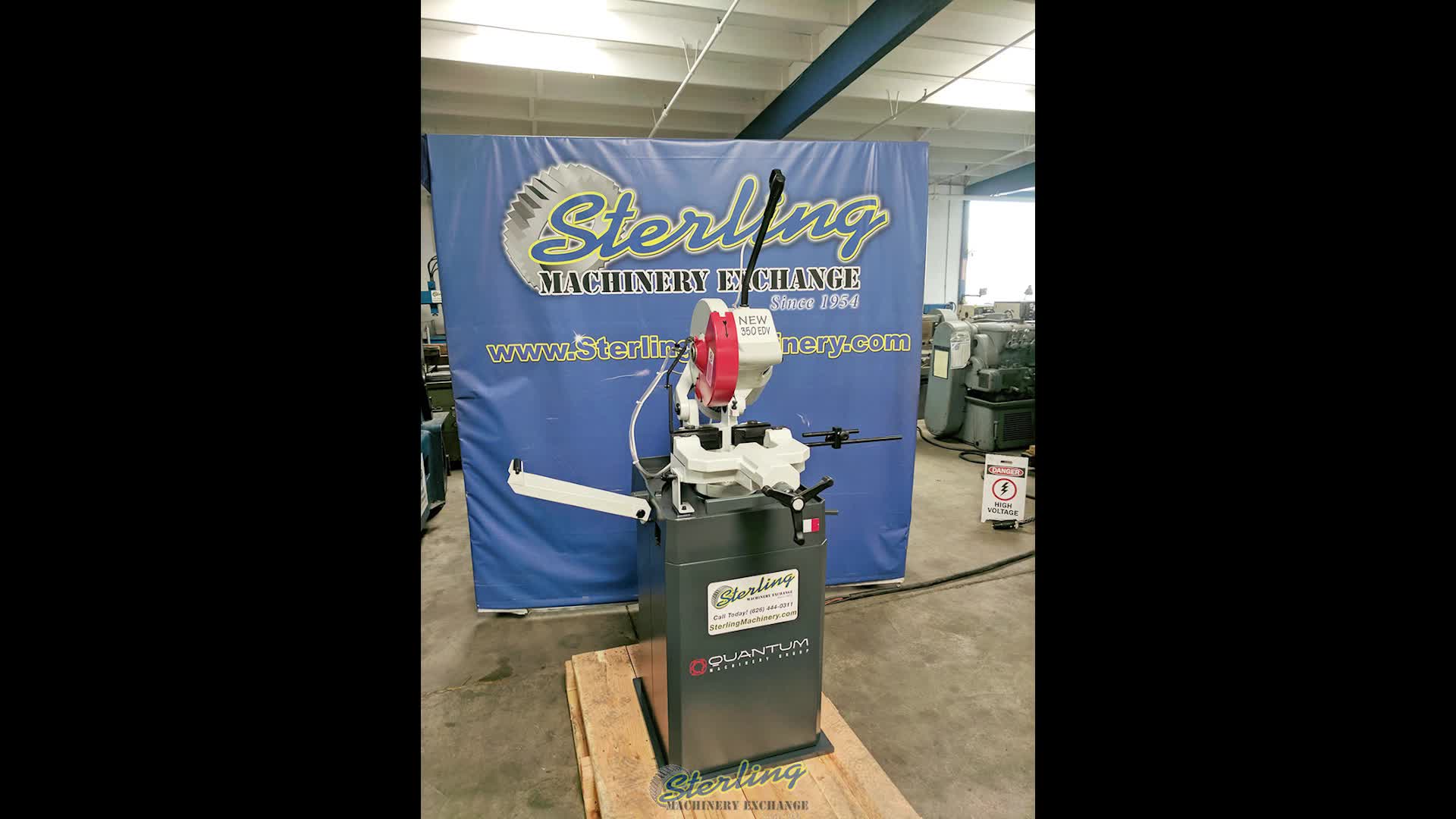 14" 14" Brand New MACC Manual Cold Saw (Ferrous Material), Mdl. MACC 350 EDV, Movable Head - 45 deg L/45 deg R, Reduction Unit in Oil Bath, Double Hinged Pin with Eccentric Brush, Double Quick Locking Vise, Coolant Filter, Power Driven Pump for Band Cool